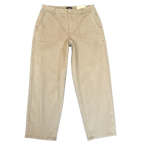 NYDJ‎ Relaxed Utility Ankle Jeans Tan Size 6 NWT Cropped Khaki - Picture 1 of 13